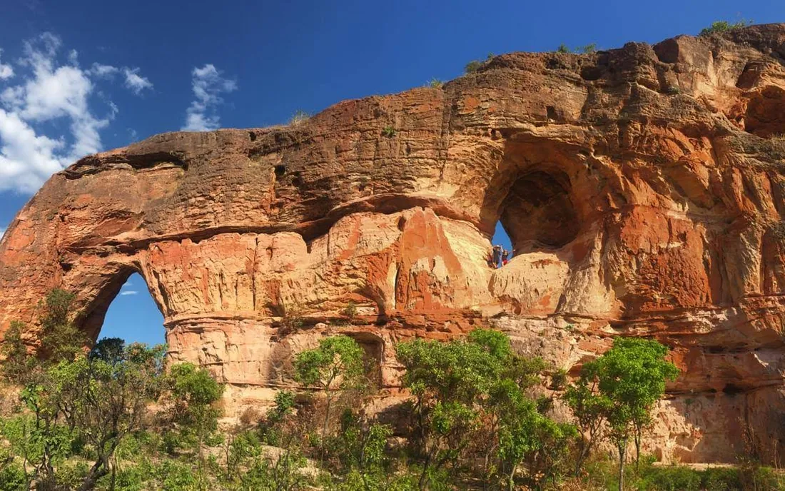 Arco de arenito das Serras Gerais, no sudeste do Tocantins